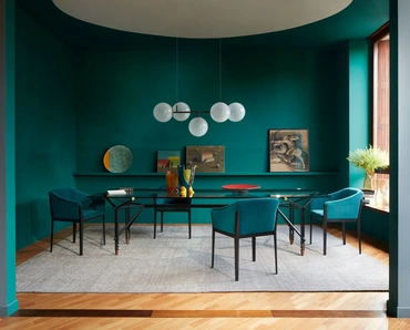 Tavolo Olimpino con top in vetro e struttura in metallo verniciato con piedini in legno massello di Cassina
