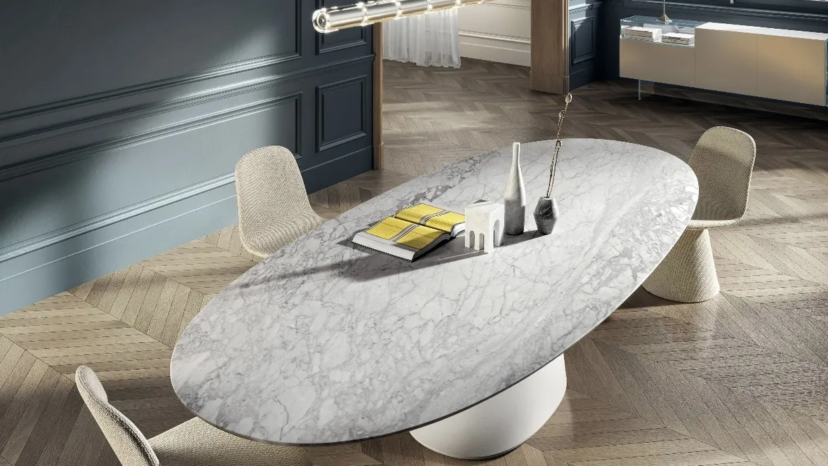 Tavolo Chapeau 2887M in marmo di Lago