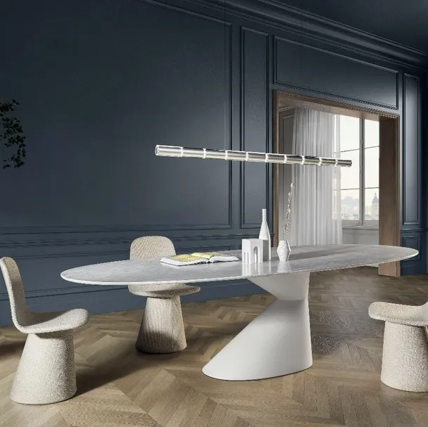 Tavolo Chapeau 2887M in marmo di Lago