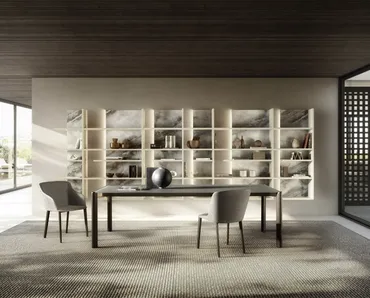 Tavolo in vetro Correr Slim 2762G di Lago