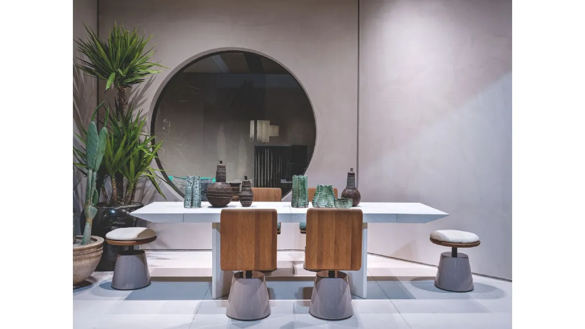 Tavolo in pietra calcarea Judd di Baxter