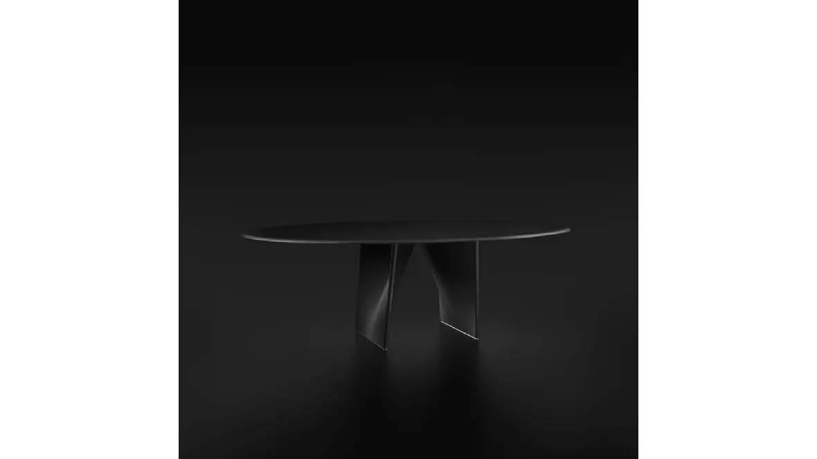 Tavolo Lambda in Rovere Nero di Rimadesio