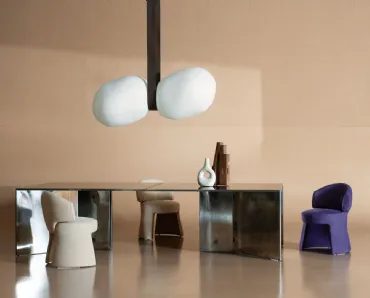 Tavolo di design in acciaio Y25 di Baxter