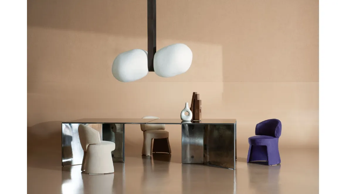 Tavolo di design in acciaio Y25 di Baxter