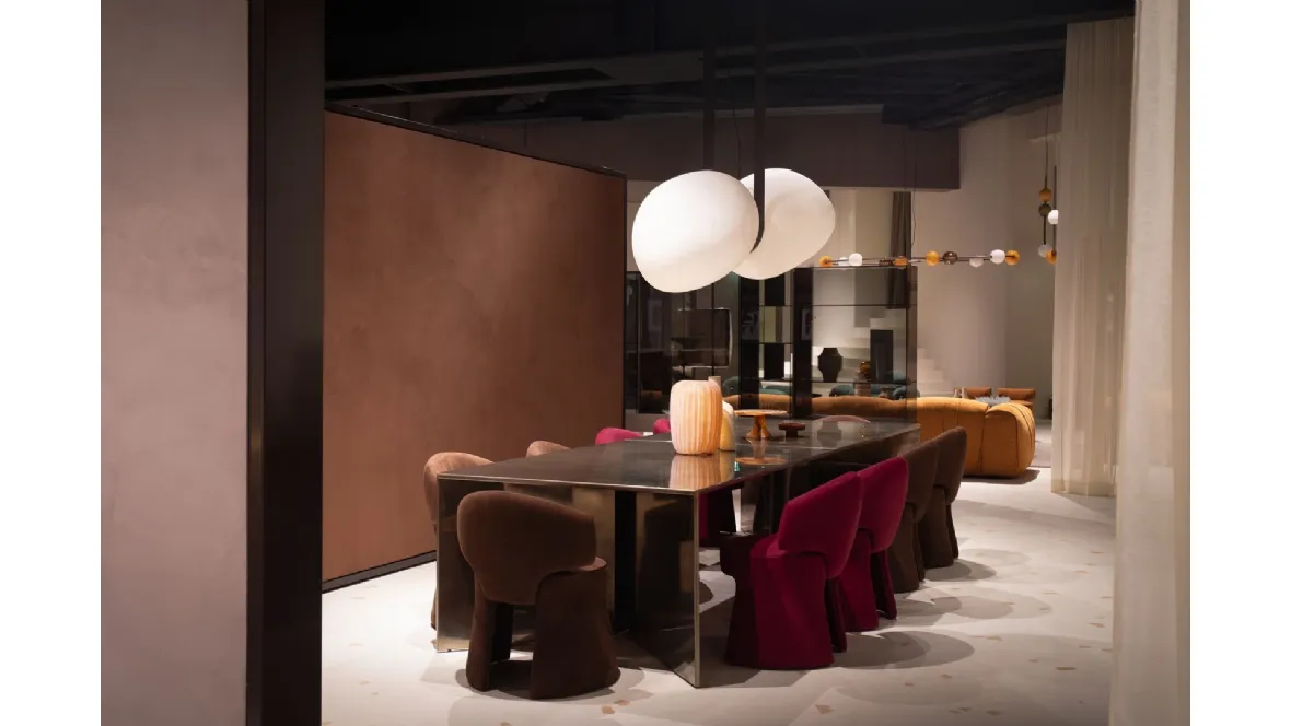 Tavolo di design in acciaio Y25 di Baxter