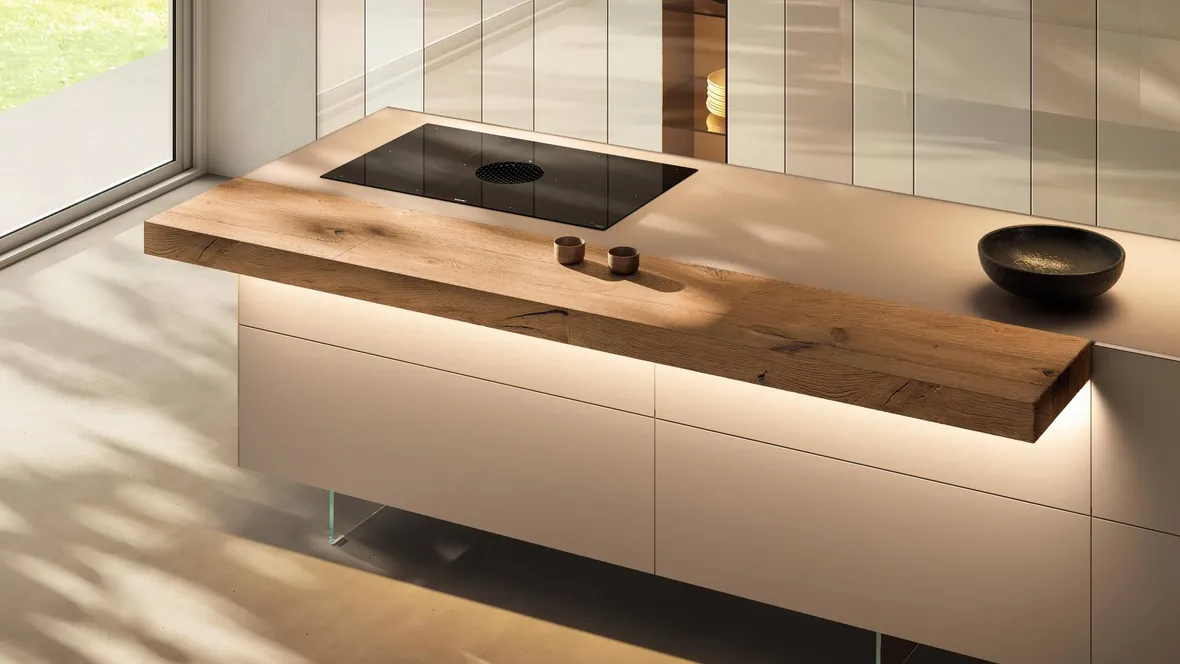Cucina Design con isola 36e8 Cut Project 2824 di Lago