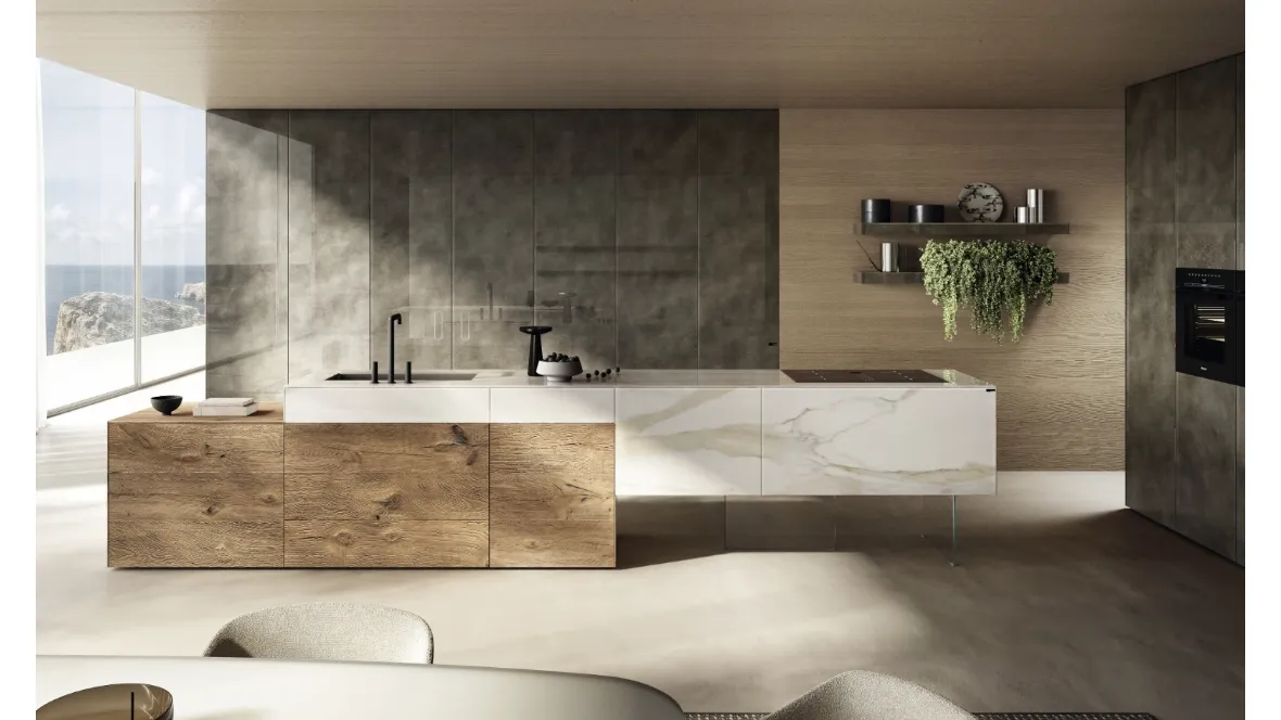 Cucina Design con isola 36e8 Project 2810 di Lago