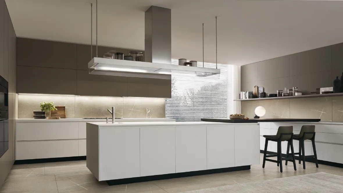 Cucina Design con penisola Alea di Poliform