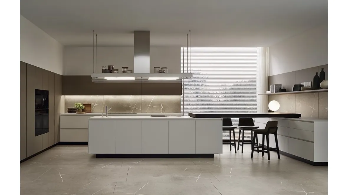 Cucina Design con penisola Alea di Poliform