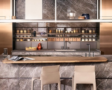 Cucina Design con isola Alea Pro di Poliform