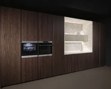 Cucina Design lineare in legno Altea 02 di Maistri