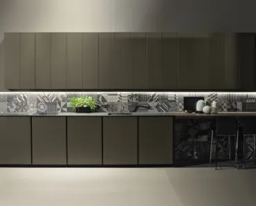 Cucina Design lineare Altea 08 in laccato opaco di Maistri