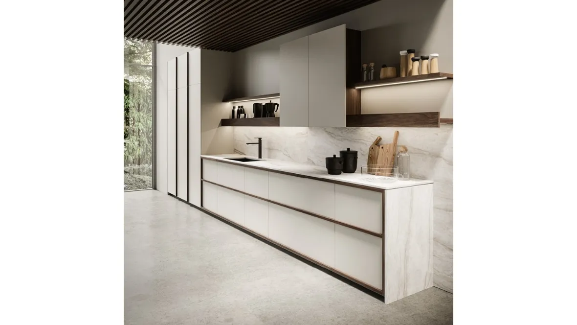 Cucina Design lineare in laccato Arena di Maistri