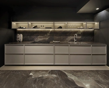 Cucina Design lineare Arena Mass in laccato di Maistri