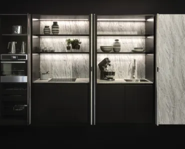 Cucina Design lineare in melaminico Arka 06 di Maistri