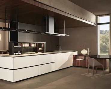 Cucina Design con isola Artex Pro di Poliform
