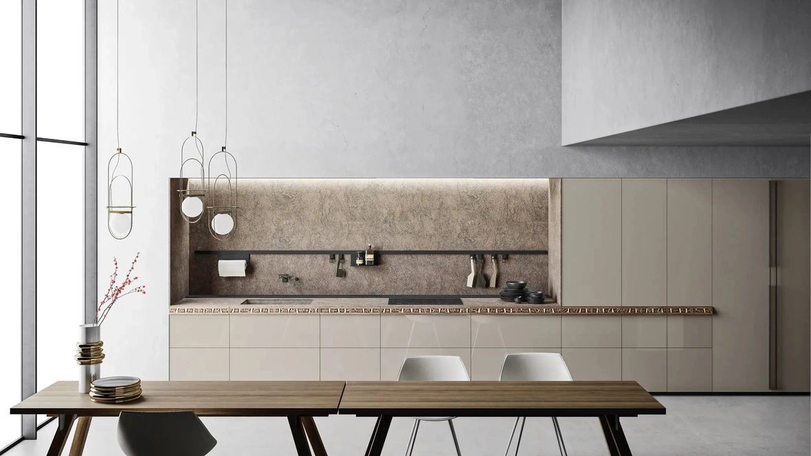 Cucina Design Genius Loci Vitrum Kashmir di Valcucine