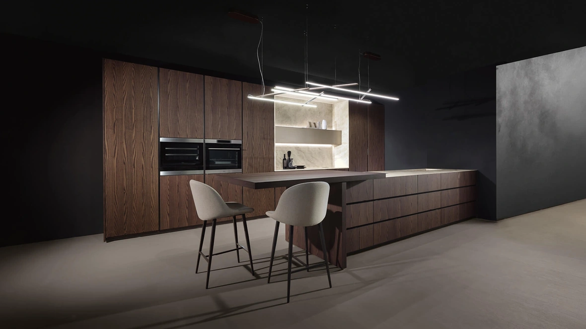 Cucina Design con penisola Giza + Altea di Maistri