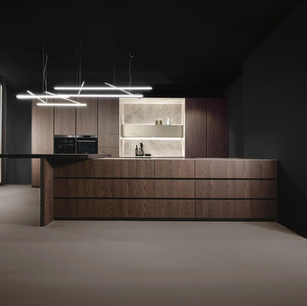 Cucina Design con penisola Giza + Altea di Maistri
