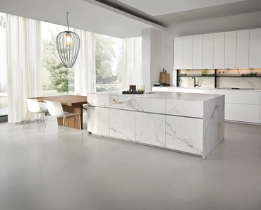 Cucina Design con isola Giza neolith + Arena Line di Maistri