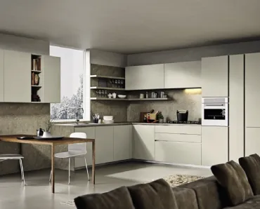 Cucina Design angolare Viva 10 in laccato opaco di Maistri
