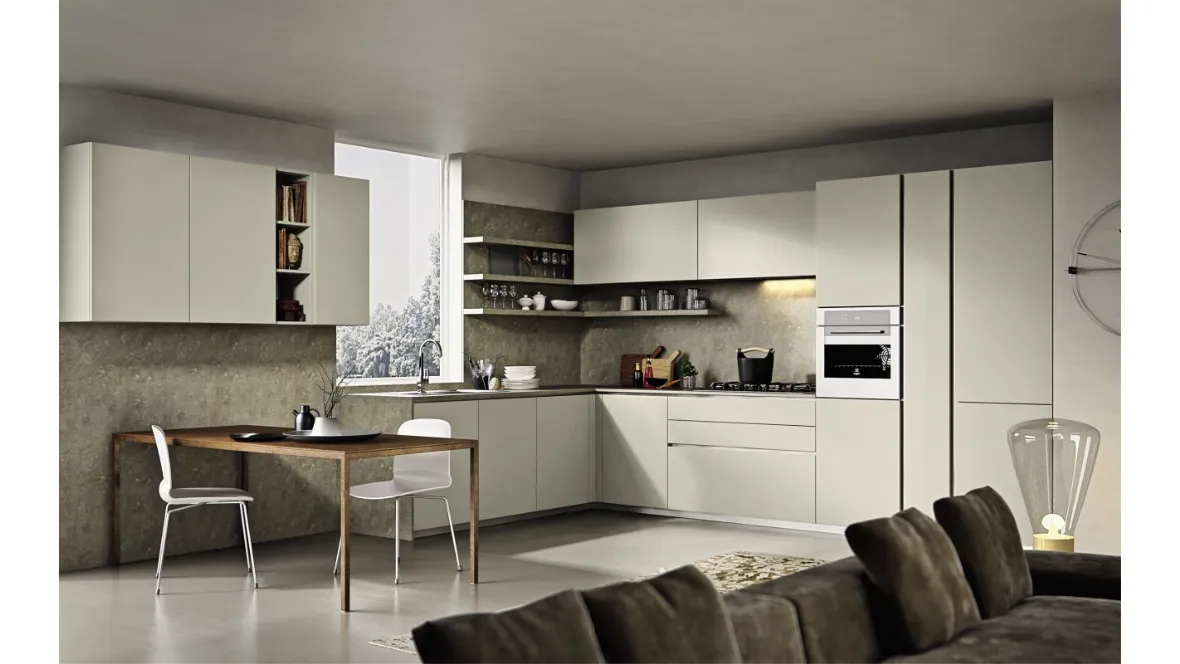 Cucina Design angolare Viva 10 in laccato opaco di Maistri