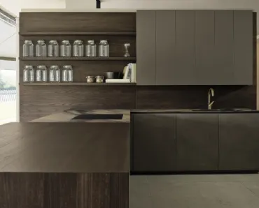 Cucina Design con penisola Viva 08 di Maistri