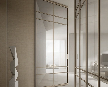 Porta per interni Air Rovere e Vetro di Rimadesio