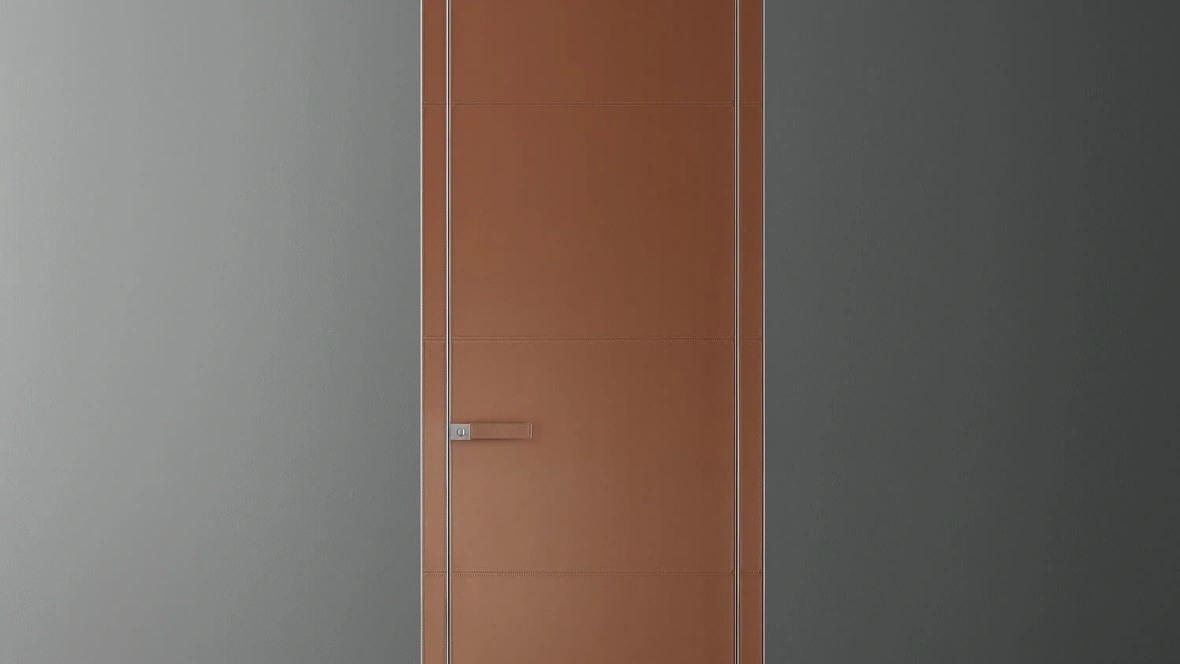 Porta per interni Luxor in cuoio di Rimadesio