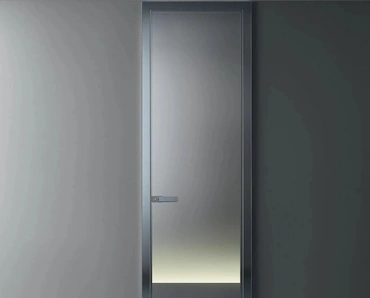 Porta per interni Luxor in vetro con telaio in alluminio di Rimadesio