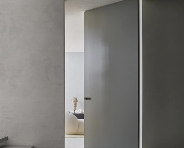 Porta per interni Radius in vetro diamante di Rimadesio
