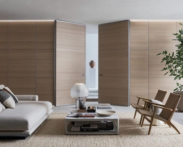 Porta complanare per interni Radius in rovere di Rimadesio