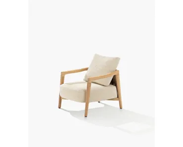 Poltroncina Ponte in legno e tessuto di Poliform