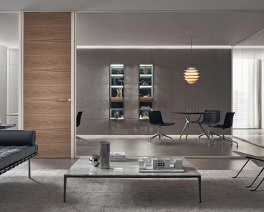 Mobile Ufficio Modulor Tessuto Nebbia di Rimadesio